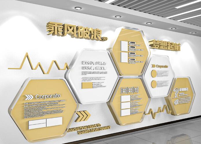 公司文化墻設計方案模板(圖2) 企業(yè)文化發(fā)展歷程公司文化墻