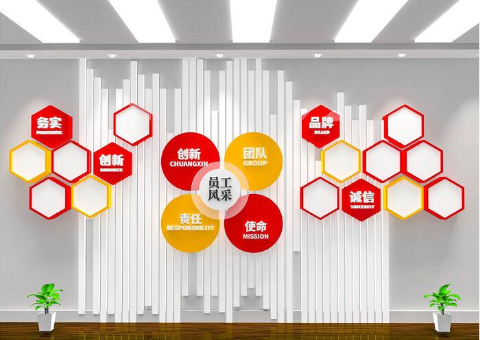 公司文化墻設計方案模板(圖3) 企業(yè)員工照片員工風(fēng)采公司文化墻