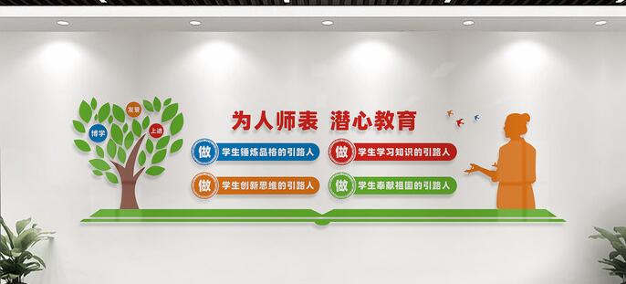 辦公室文化墻創(chuàng )意設計圖片(圖2) 教師辦公室文化墻設計創(chuàng )意圖片