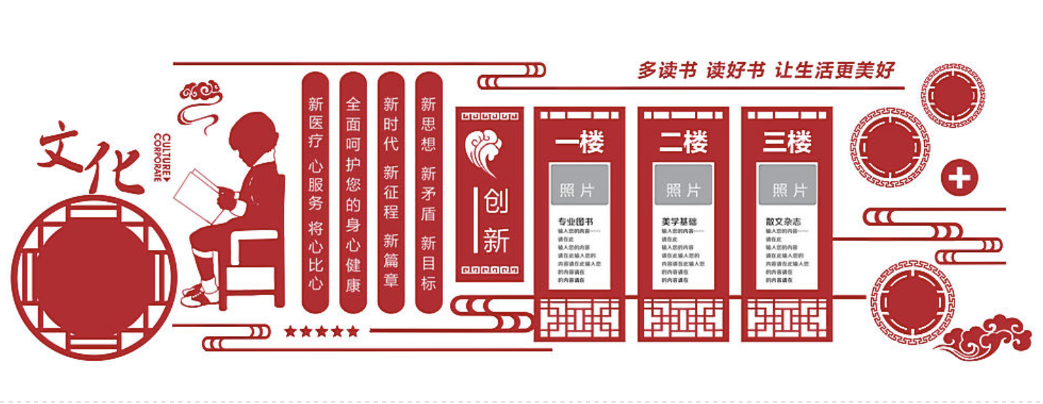 校園文化快樂(lè )學(xué)習文化墻設計(圖2) 傳統學(xué)校文化墻